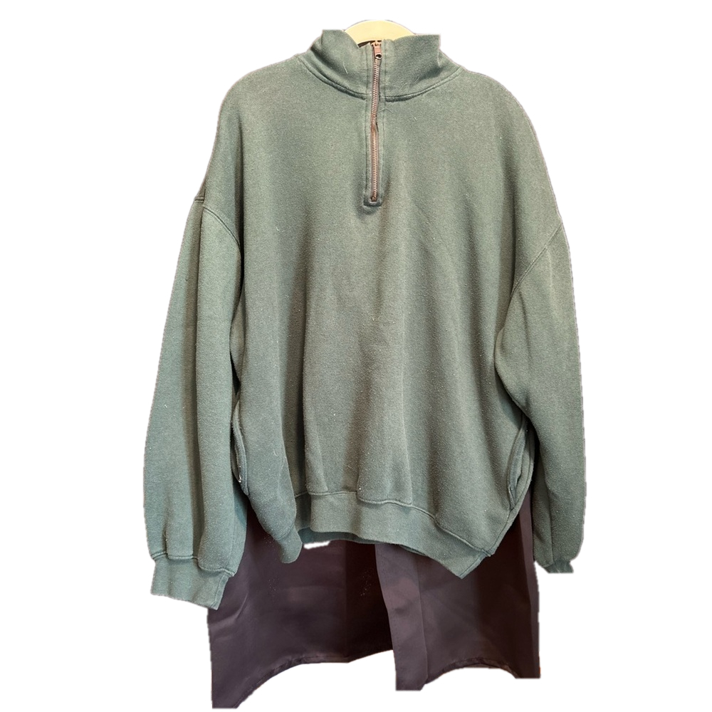 Great Land Apparel Large Turtle Neck Half Zip Green Sweater Men